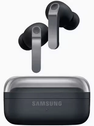 Samsung Galaxy Buds4 Pro earbuds with charging case